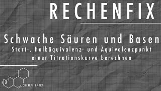 Rechenfix Start  Halbäquivalenz und Äquivalenzpunkt einer Titrationskurve berechnen [upl. by Ahl]