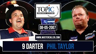 9Darter Phil Taylor International Darts League 2007 [upl. by Assenal]