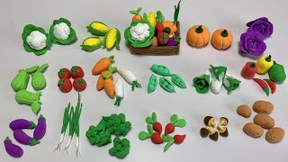 DIY Clay Mini VegetablesHow To Make Polymer Clay Miniature Vegetables DIY Mini Vegetables Tutorial [upl. by Ahsial]