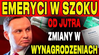 EMERYCI W SZOKU OD JUTRA ZMIANY W WYNAGRODZENIACH O KTÓRYCH NIKT NIE MÓWI EMERYTURY LISTOPAD 2024 [upl. by Nospmis]