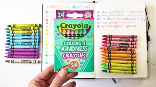 New Crayola Colors of Kindness Crayons Sort Swatch and Color Names [upl. by Esom]