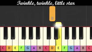 Nursery Rhymes  Twinkle twinkle little star Piano for children [upl. by Silirama439]