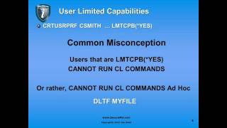 IBM i Security  Misconceptions Part 1 Limited Capabilities [upl. by Daahsar]