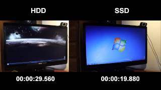 SSD vs HDD Windows 7 Boot Time SATA 2 [upl. by Allsun235]