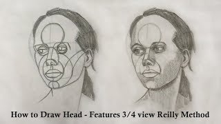 How to Draw Head  Features 34 view using Reilly method  Part 2 [upl. by Magee]