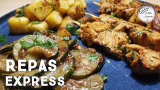 A essayer durgence grillade pouletdinde sans four courgette caramélisé patatas poêlé [upl. by Dacia]