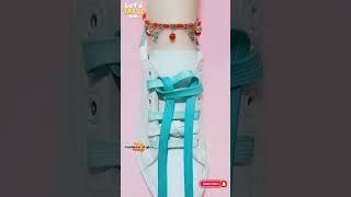 Tie up shoelaces crisscross Shoe lacing tie tips shorts tie lace [upl. by Fleeta58]