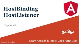 16 Host binding and Host listener  Learn Angular in Tamil  Code Nanban [upl. by Peppel]