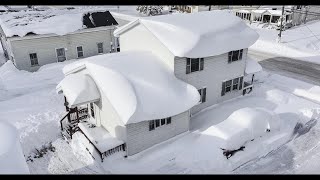 INSANE Lake Effect THUNDER Snow Drone Video  4ft of Snow in Copenhagen New York [upl. by Ajin778]