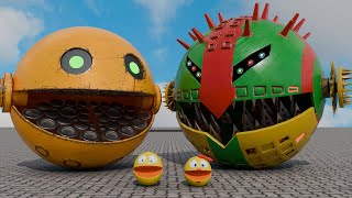 PACMAN AND ROBOT PACMAN VS MONSTER ROBOT PART 2  Final Battle and Saving Pacman [upl. by Dyane]