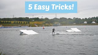 5 Easy Wakeboard Tricks For Beginners  Cable Wakeboarding  How To [upl. by Baram]