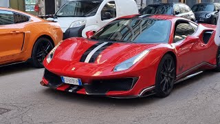 Ferrari 488 Pista in Milano [upl. by Annair358]