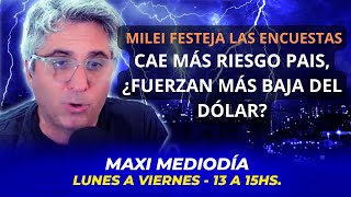 SI BAJA MÁS RIESGO PAÍS ¿MÁS BAJA DEL DÓLAR SORPRESA ENCUESTAS  Maxi Montenegro MaxiMediodía [upl. by Aneerb]