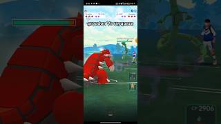 😱Weather trio battle groudon vs Rayquaza in Pokemon go shots viral trending inpokemongo [upl. by Kieryt]