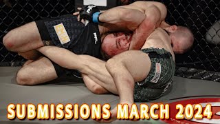 MMA Submissions of March 2024 [upl. by Ellehciram]