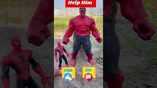 Little Spidey Defeat Giant Red Hulk shorts [upl. by Alves]