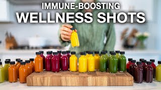 6 ANTIINFLAMMATORY IMMUNEBOOSTING WELLNESS SHOTS  prep weeks in advance no juicer needed [upl. by Carolyne]