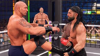 Elimination Chamber Match Ft Roman Reigns Batista Brock Lesnar John Cena Fiend Edge  WWE 2K23 [upl. by Akeimahs]