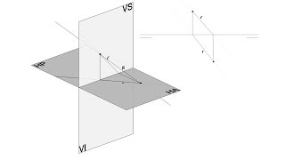 Sistema diédrico  Fundamentos  Proyección ortogonal  Animación 3D [upl. by Armington]