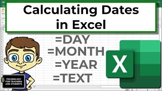 Date Functions and Formulas in Excel [upl. by Anwahsal]