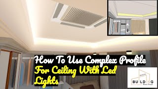 How To Use Complex Profile For Ceiling With Led Lights  ArchiCad [upl. by Kryska]