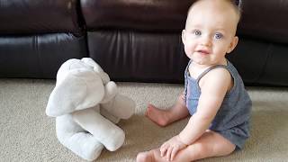 Peek a boo elephant toy sings songs to baby [upl. by Antonius]