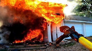 Structure Fire with Explosion Nozzle POV [upl. by Hephzipah]