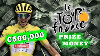 Tour de France 2024 Prize Money BREAKDOWN How Much Did Tadej Pogacar and Biniam Girmay Win [upl. by Lamp107]