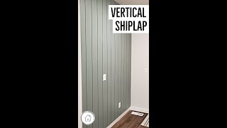 DIY Shorts  How to install vertical shiplap  REAL Shiplap [upl. by Peugia]