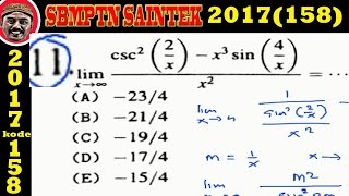 SBMPTN 2017saintek pembahasan  matamatika ipa no 11 limit trigonometri [upl. by Athalee]