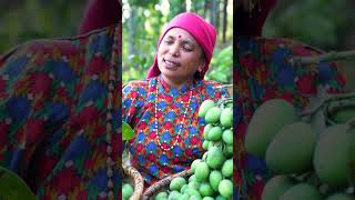 Making Mango Pickle in Nepali Style shorts [upl. by Ardnwahsal]