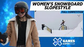 Women’s Snowboard Slopestyle FULL COMPETITION  X Games Aspen 2024 [upl. by Araf]