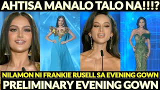 Ahtisa Manalo Evening Gown PRELIMINARY MISS COSMO 2024 vs FRANKIE RUSSELL EVENING GOWN [upl. by Nillok]