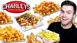 I tried Charleys Philly Steaks GOURMET FRIES Full Menu Review [upl. by Waylin]