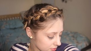 Short fine hair tutorial Easy Crown Braid  Plait [upl. by Eerised203]