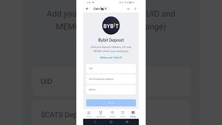 HOW TO CONNECT BYBIT TO CATS  CATS AIRDROP CLAIM  CATS DEPOSIT ON BYBIT catsairdroplisting bybit [upl. by Page]