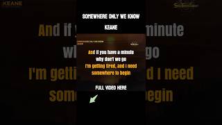 Somewhere Only We Know  Keane Karaoke Version karaoke karaokemusic karaokesong [upl. by Aicilef]