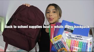 Back To School Supplies Haul  Whats In My Backpack [upl. by Bibbie]