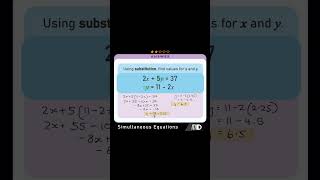 Solving simultaneous equations using substitution [upl. by Sibella]