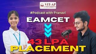 EAMCET to 43 LPA Placement  Pranavis Placement Journey  vitapuniversity vitapplacements [upl. by Nomyar]