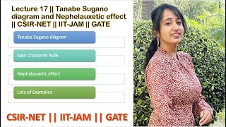 Tanabe Sugano diagram and Nephelauxetic effect  CSIRNET  IITJAM  GATE [upl. by Brock]