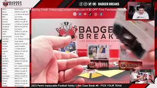 2023 Panini Impeccable Football Hobby 3 Box Case Break 8  PICK YOUR TEAM [upl. by Electra432]