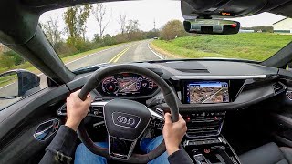 2022 Audi RS etron GT  POV Test Drive Binaural Audio [upl. by Nylirad]