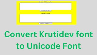 Convert Krutidev Font to Unicode font offline [upl. by Jerol]