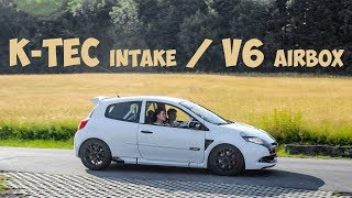 Clio 3 RS  KTec Intake vs V6 Airbox  Sound Comparison [upl. by Eldrid]