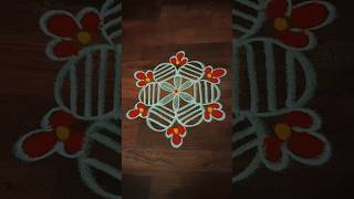 Beautiful amp Attractive colourful flower kolam rangoli beautiful kolam attractive easyrangoli [upl. by Chrisman]