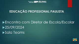 Reunião de Alinhamento Educação Profissional Paulista DER ITU 2509 [upl. by Silliw]