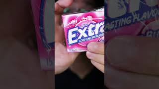 👂 ASMR Wrigleys Extra Long Lasting Flavor Classic Bubble Gum AND EATING SOUNDS 👂 asmr shorts [upl. by Abagael959]