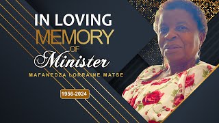 FUNERAL SERVICE OF MINISTER MAFANEDZA LORRAINE MATSE [upl. by Streeto]