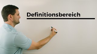 Definitionsbereich bei Funktionen  Mathe by Daniel Jung [upl. by Stamata]